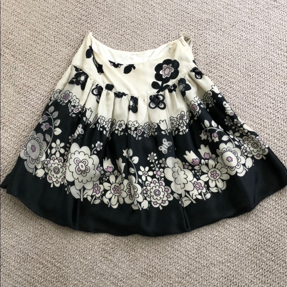 Women’s silk floral skirt